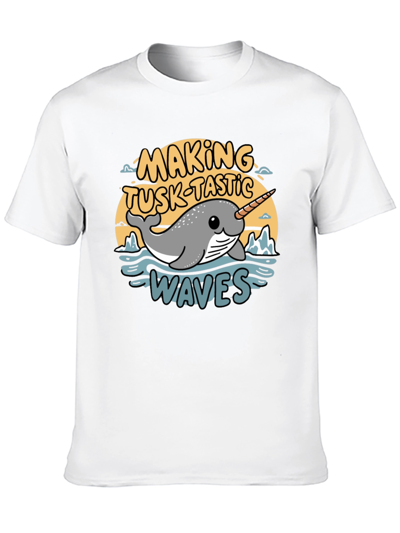 Narwhal Tusk-Tastic Waves Graphic Tee