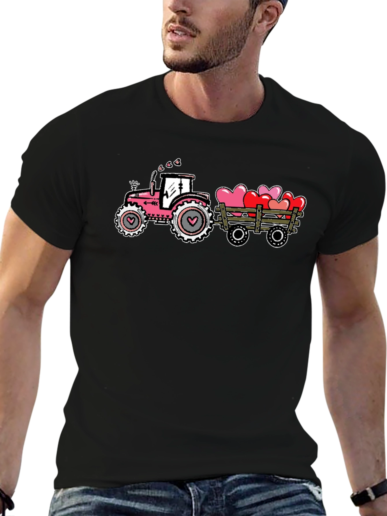 Valentines Tractor T-Shirt - Farm Love Tee