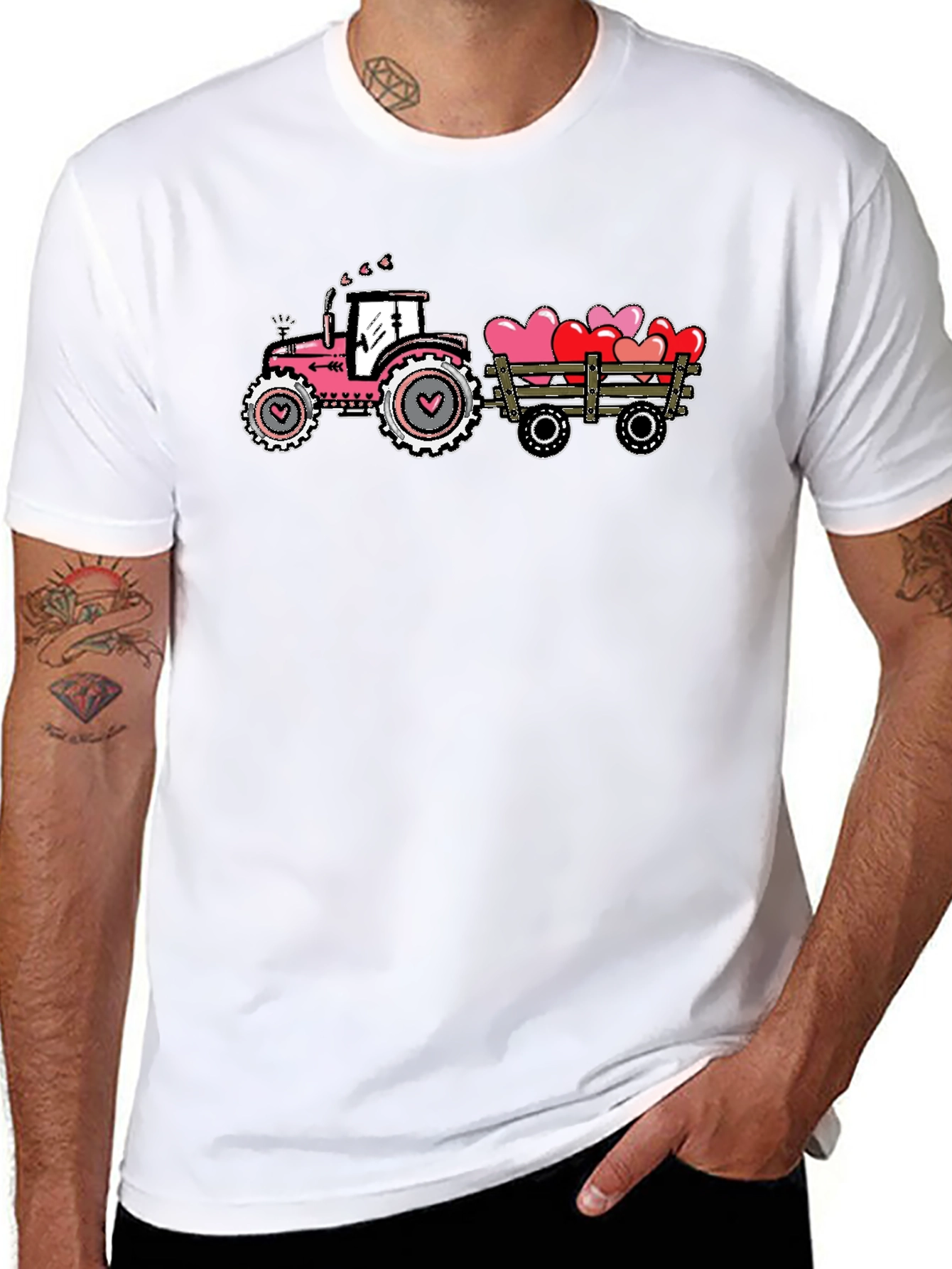 Valentines Tractor T-Shirt - Farm Love Tee