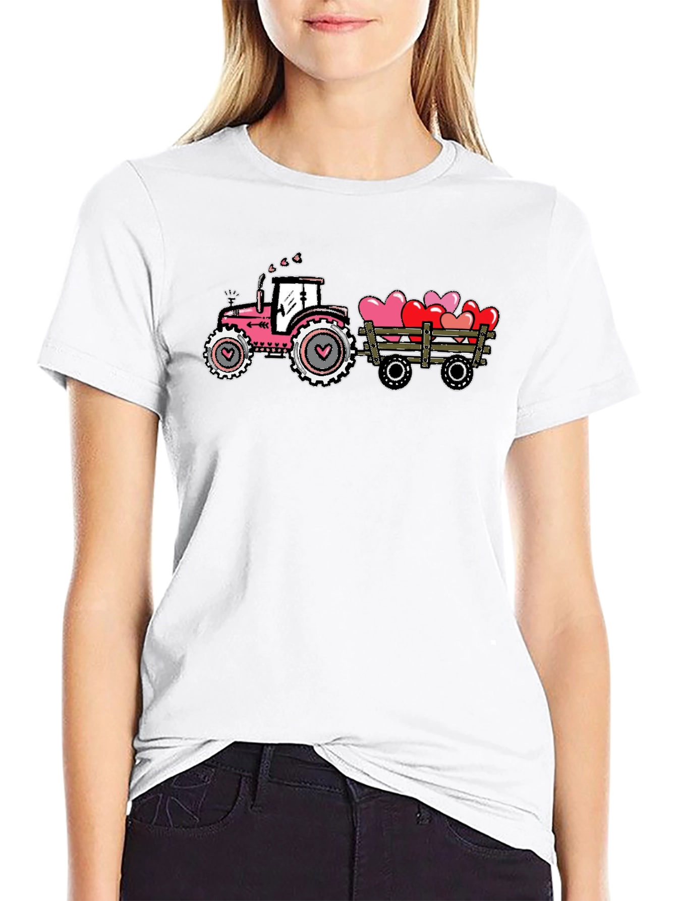 Valentines Tractor T-Shirt - Farm Love Tee