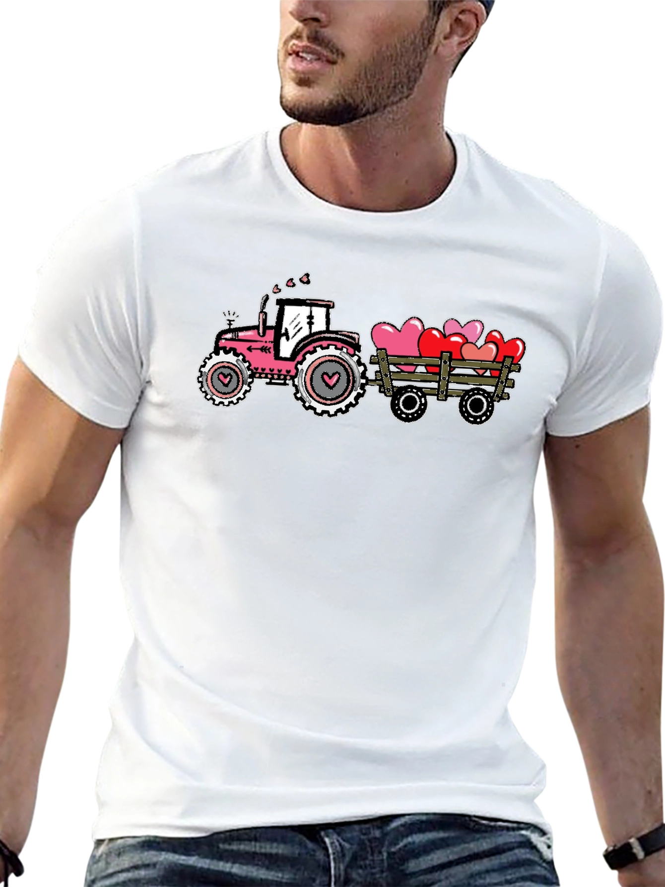 Valentines Tractor T-Shirt - Farm Love Tee