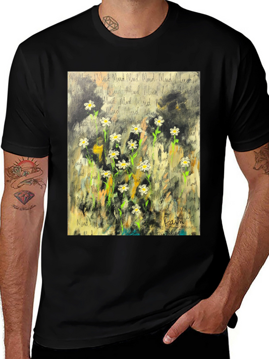 Mud Field Flower T-Shirt - Artistic Design
