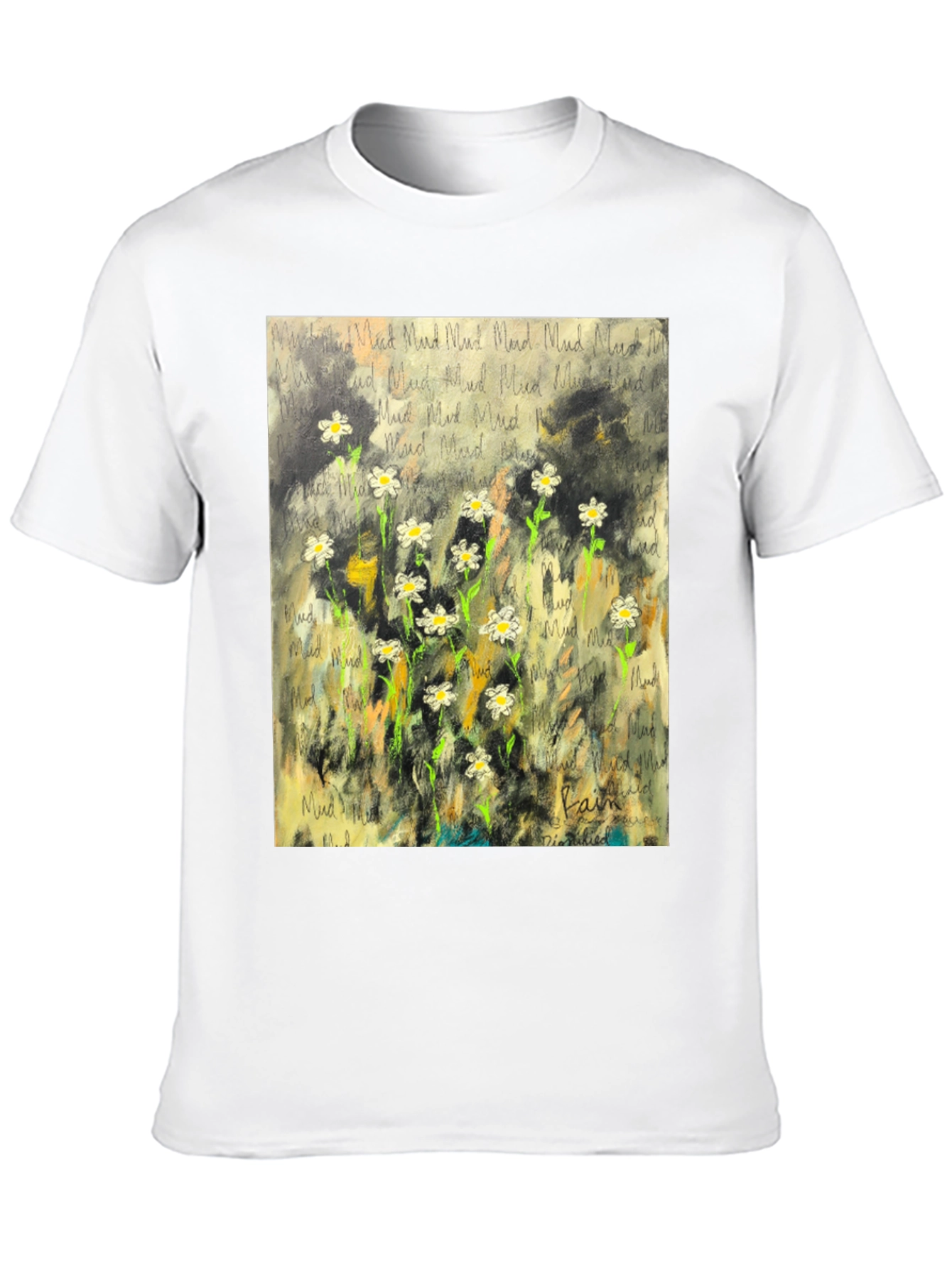 Mud Field Flower T-Shirt - Artistic Design
