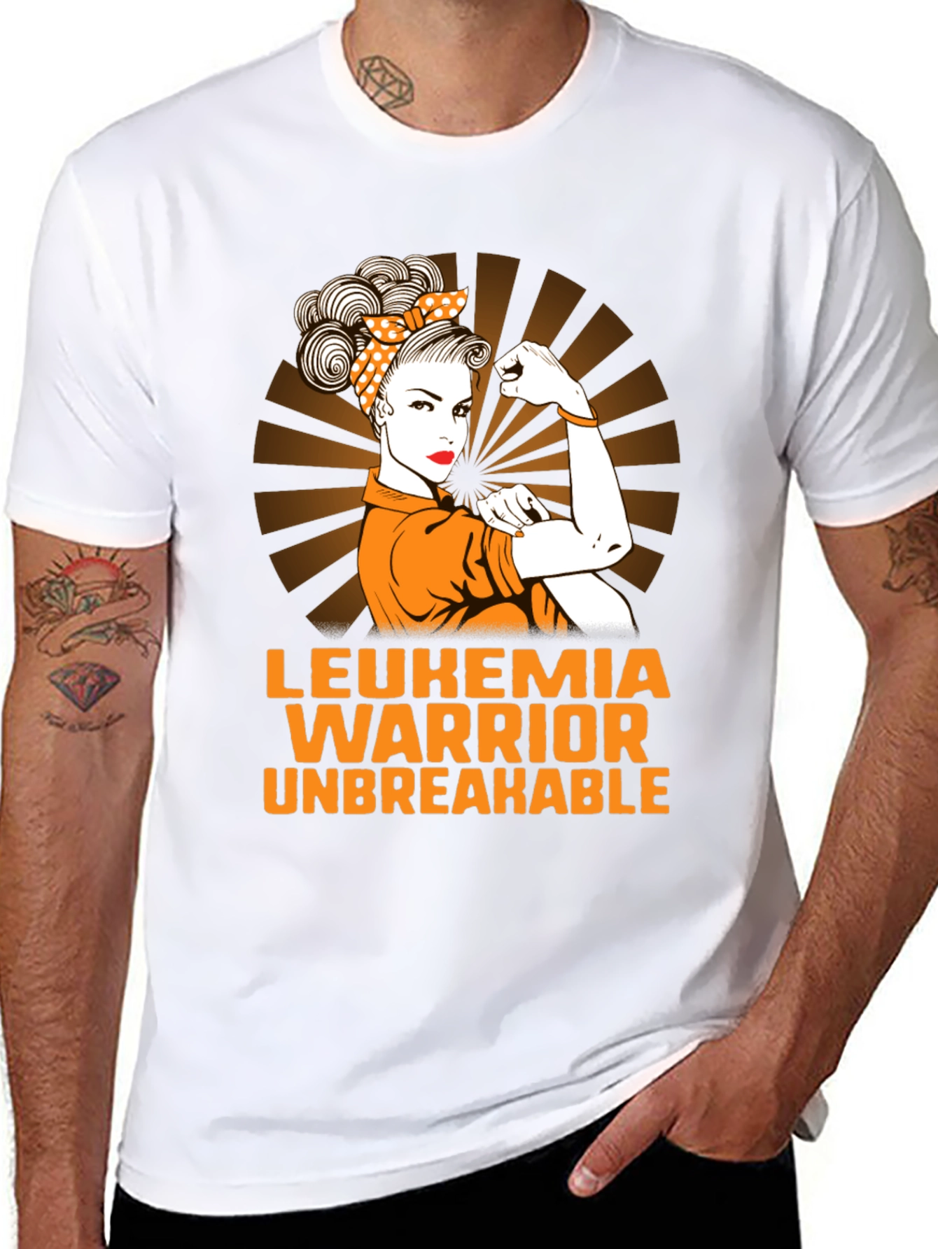 Leukemia Warrior T-Shirt Unbreakable Woman Cancer Awareness
