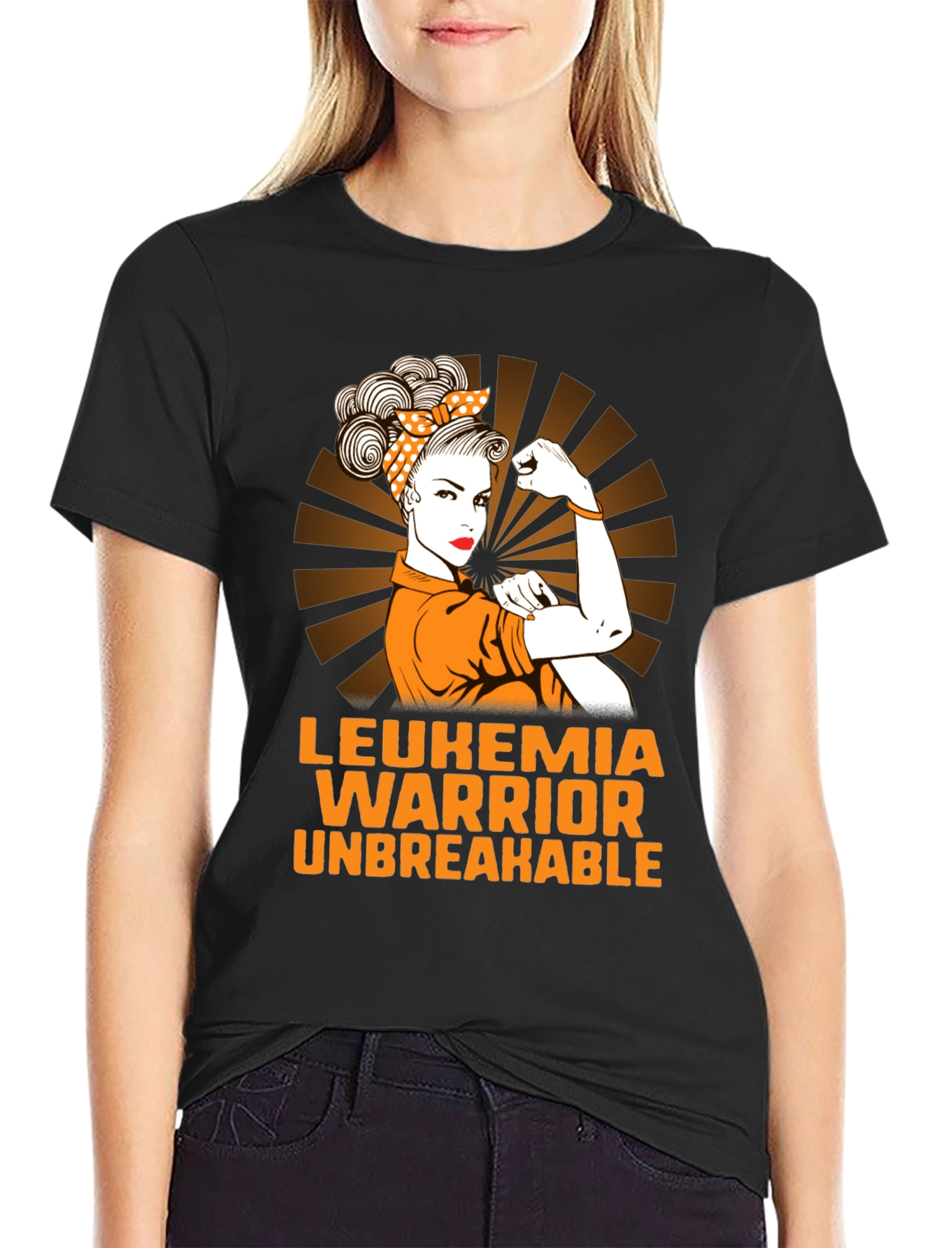 Leukemia Warrior T-Shirt Unbreakable Woman Cancer Awareness