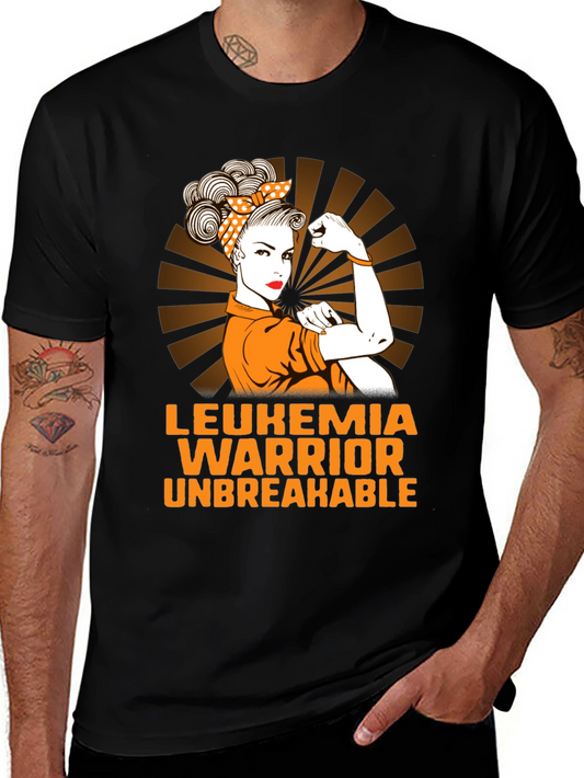 Leukemia Warrior T-Shirt Unbreakable Woman Cancer Awareness