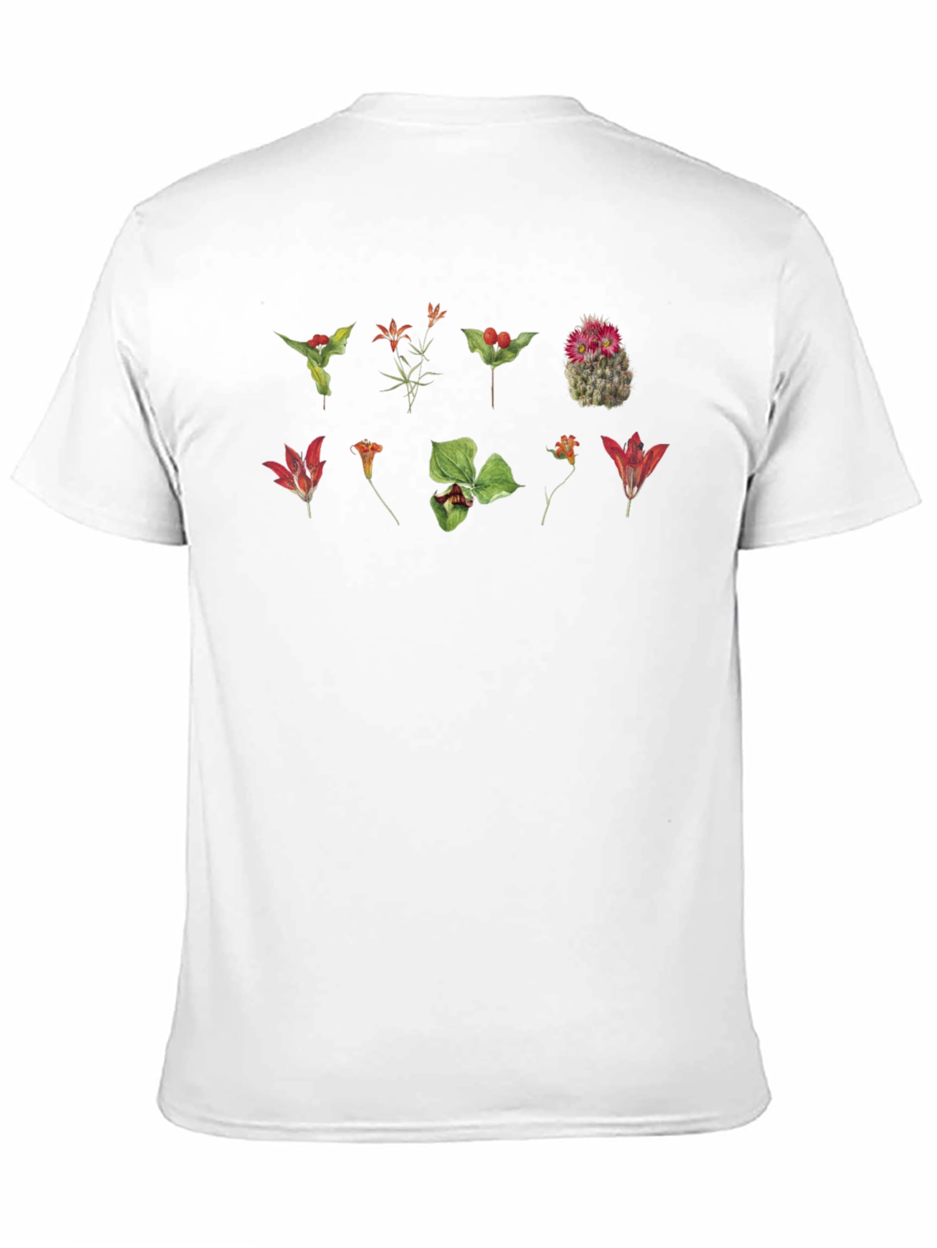 Botanical Print Black T-Shirt