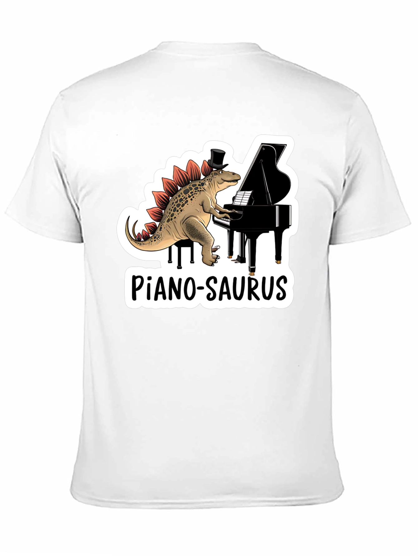 Piano-Saurus T-Shirt: Dinosaur Playing Piano!