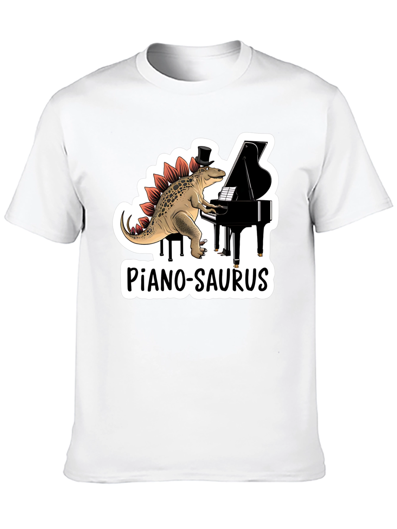 Piano-Saurus T-Shirt: Dinosaur Playing Piano!