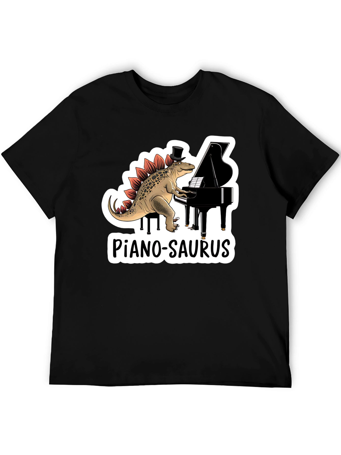 Piano-Saurus T-Shirt: Dinosaur Playing Piano!