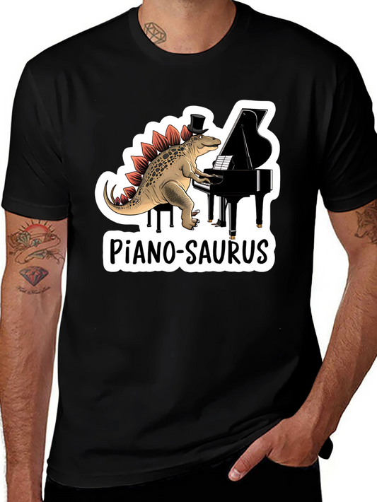 Piano-Saurus T-Shirt: Dinosaur Playing Piano!