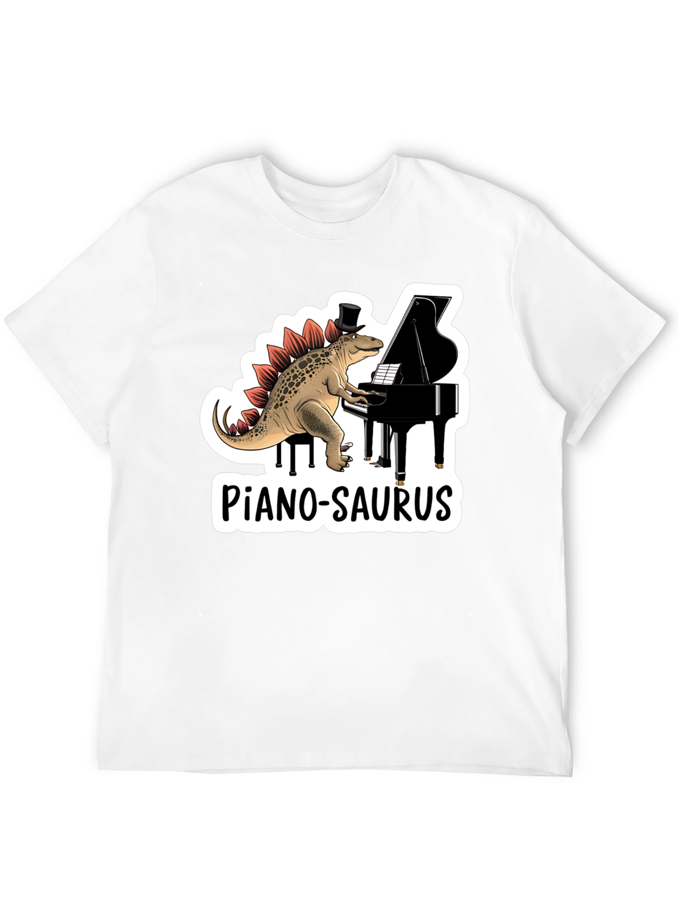 Piano-Saurus T-Shirt: Dinosaur Playing Piano!