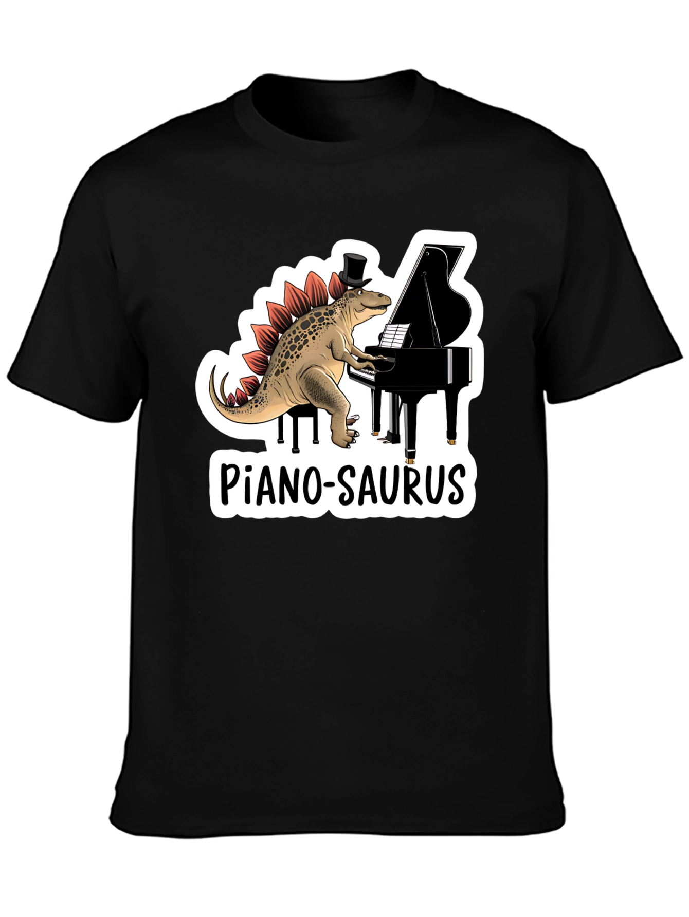 Piano-Saurus T-Shirt: Dinosaur Playing Piano!