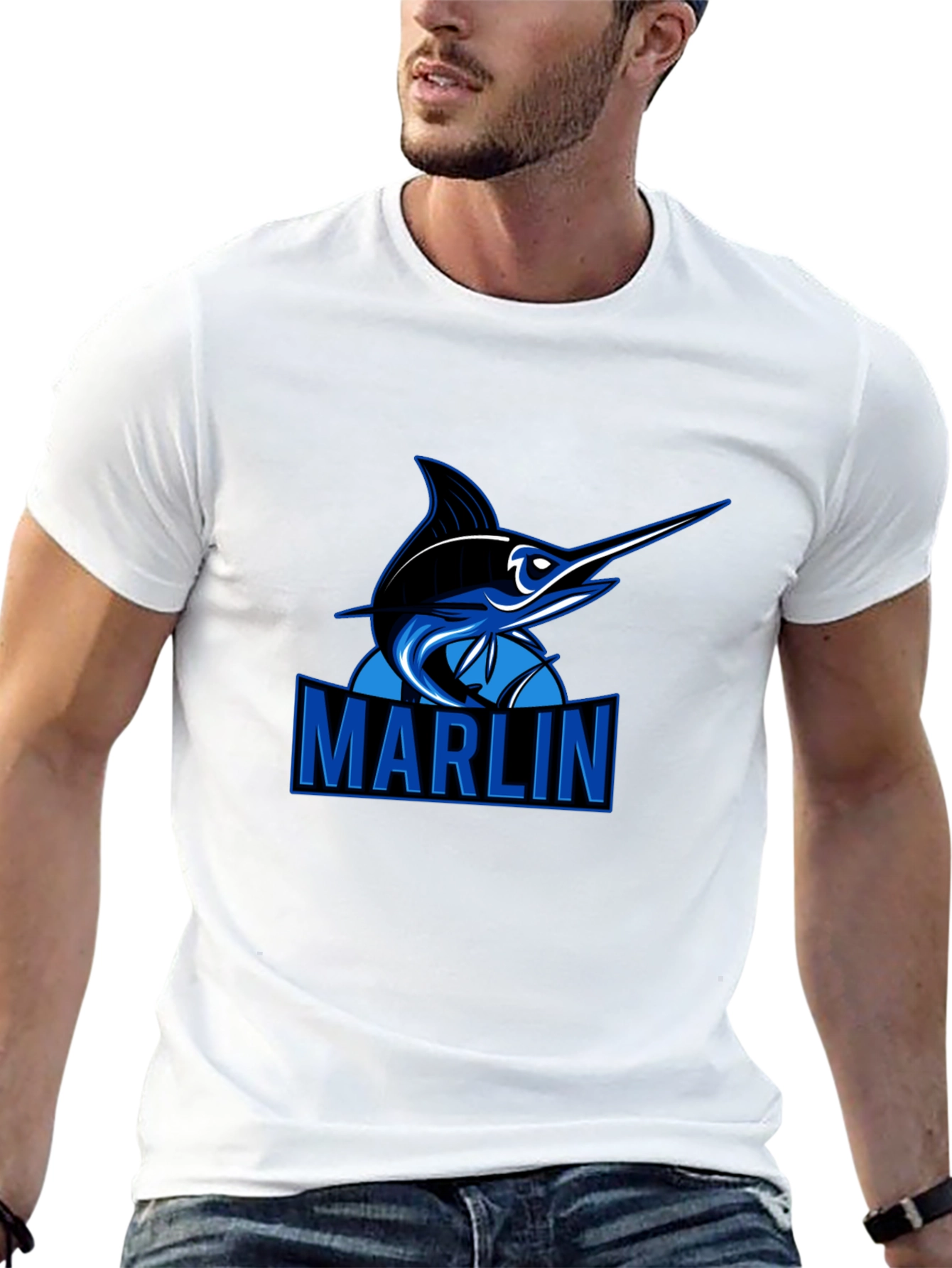 Marlin Graphic Tee - Black Casual T-Shirt