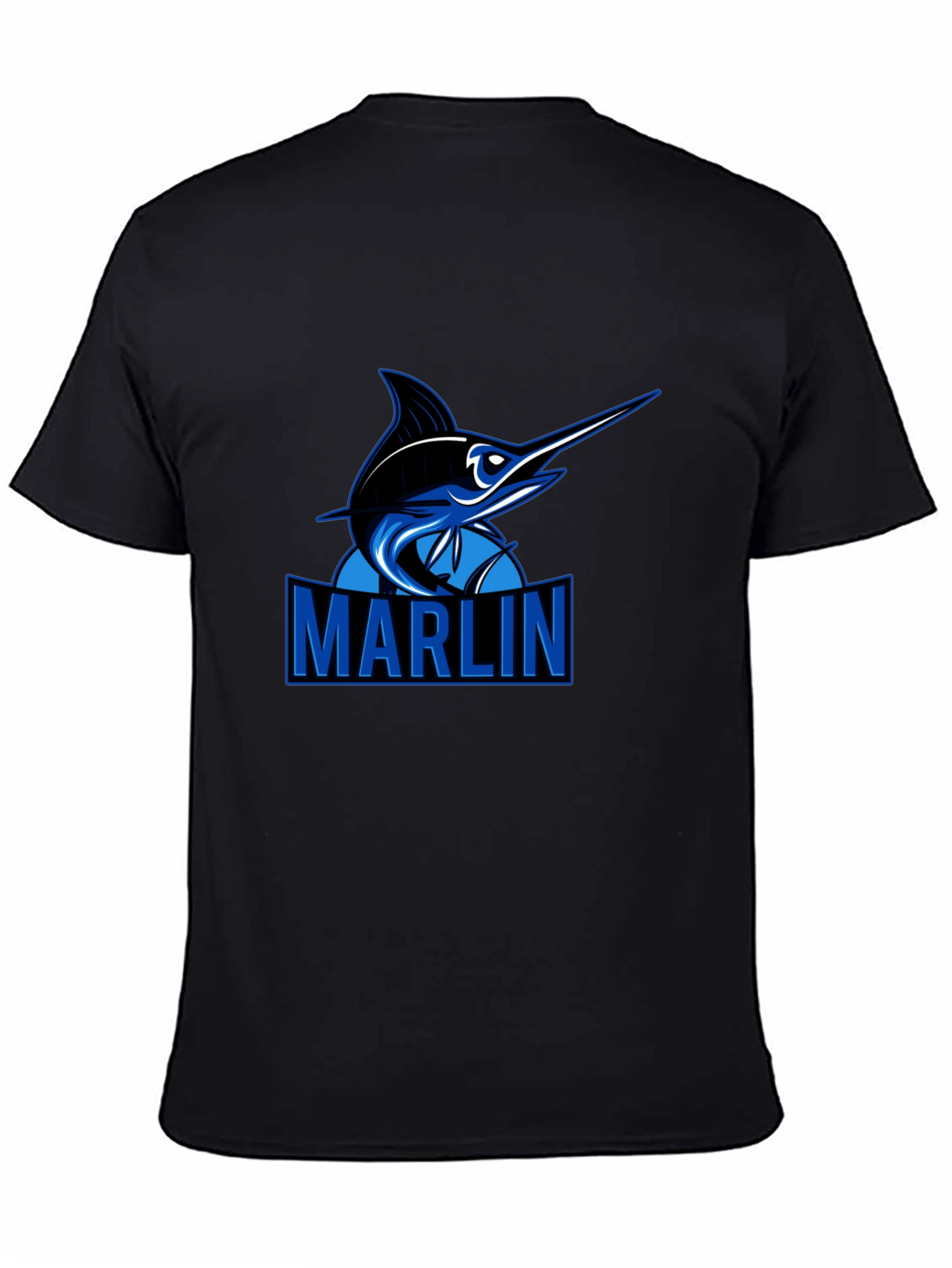 Marlin Graphic Tee - Black Casual T-Shirt