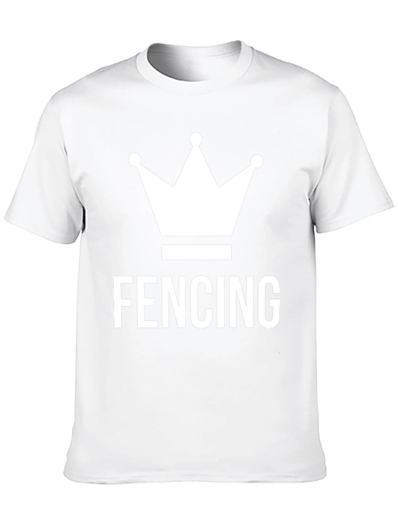 Fencing King Crown T-Shirt - Black Cotton Blend