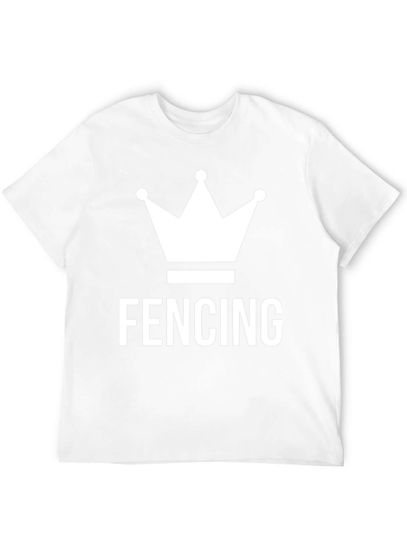 Fencing King Crown T-Shirt - Black Cotton Blend