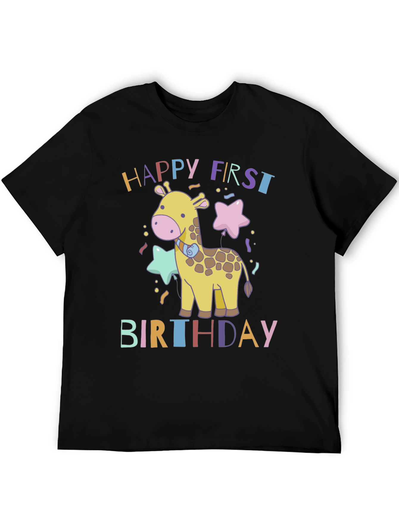 Happy First Birthday Giraffe T-Shirt