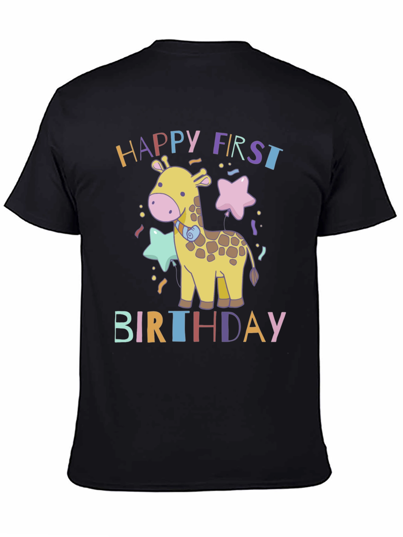 Happy First Birthday Giraffe T-Shirt