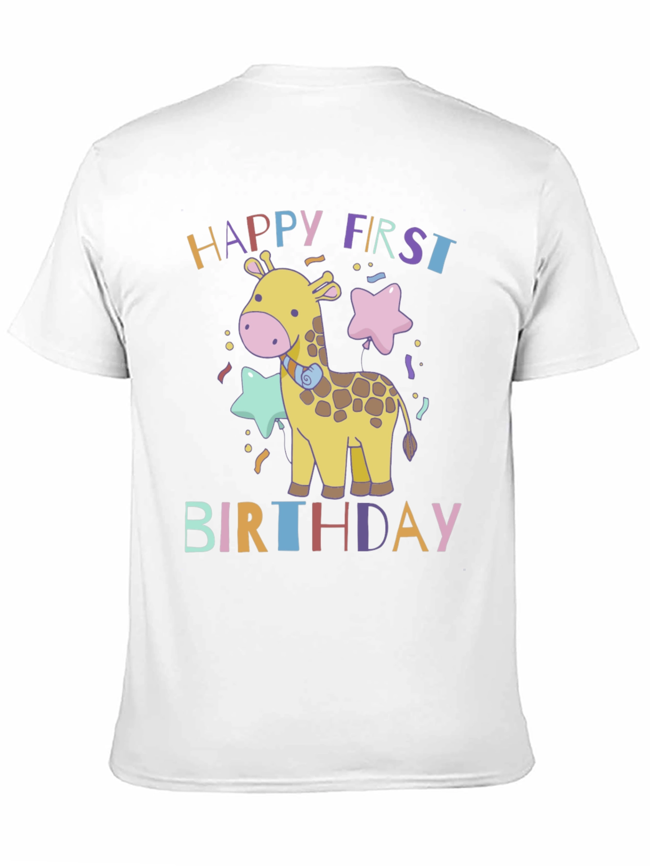 Happy First Birthday Giraffe T-Shirt
