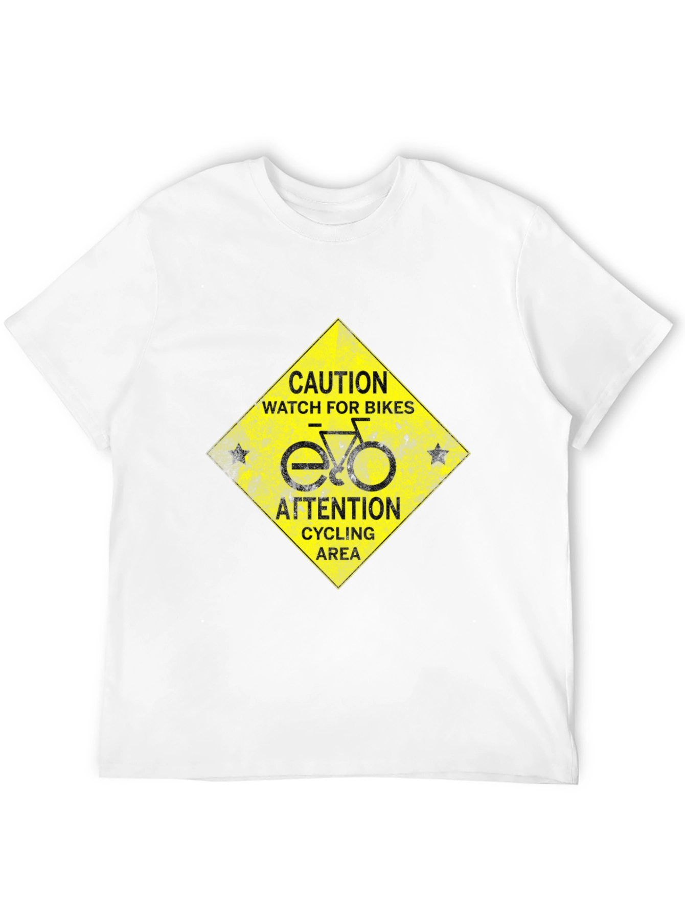 Caution Cycling Area T-Shirt