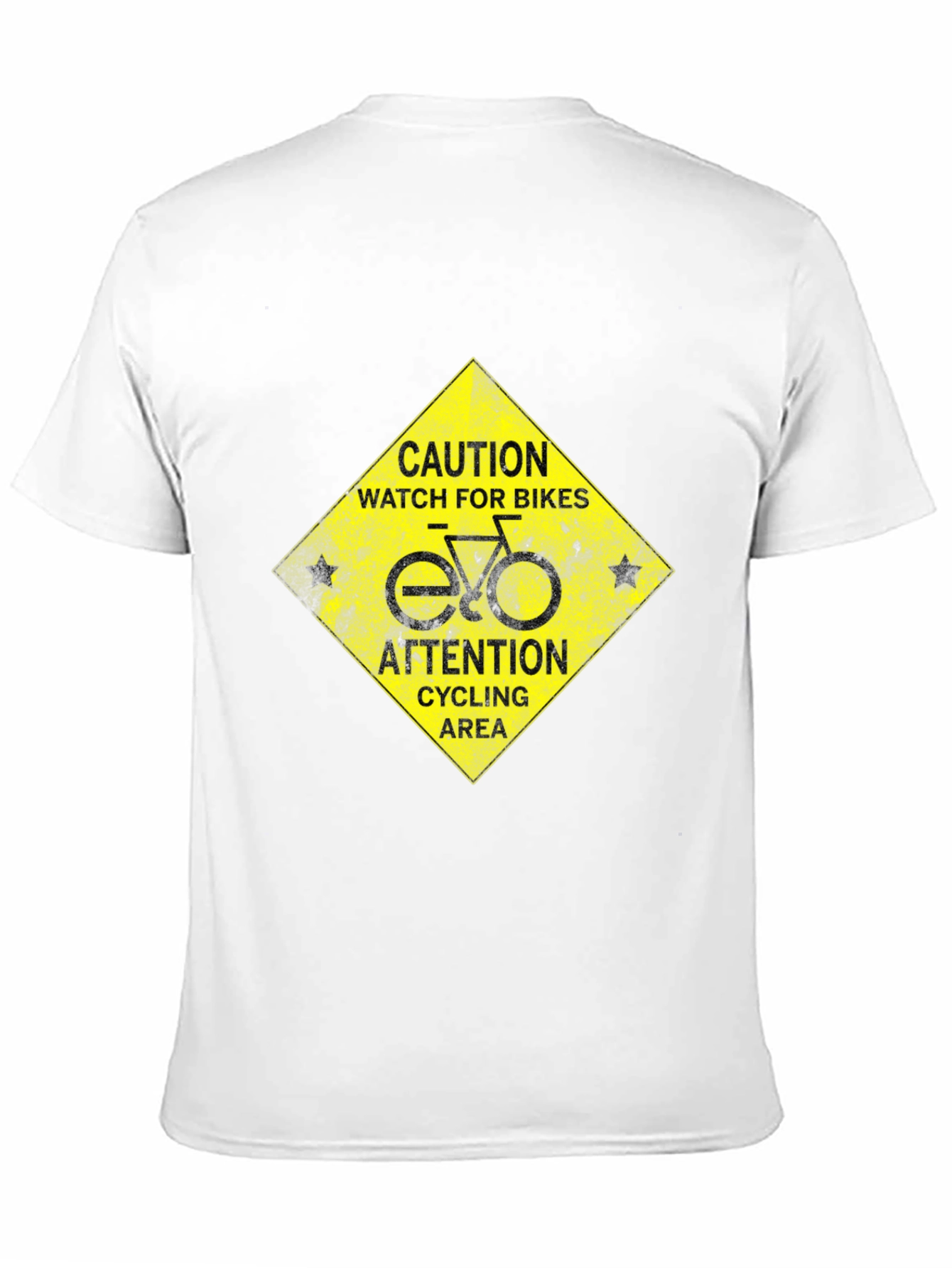 Caution Cycling Area T-Shirt