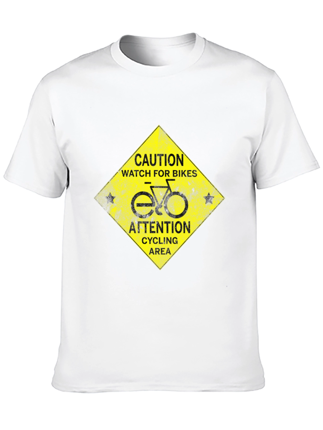 Caution Cycling Area T-Shirt