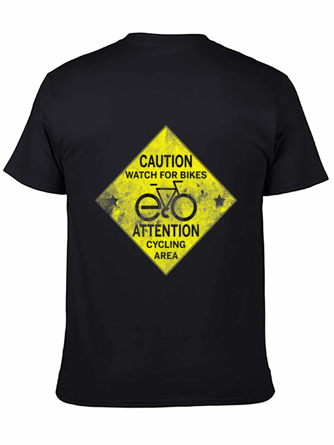 Caution Cycling Area T-Shirt
