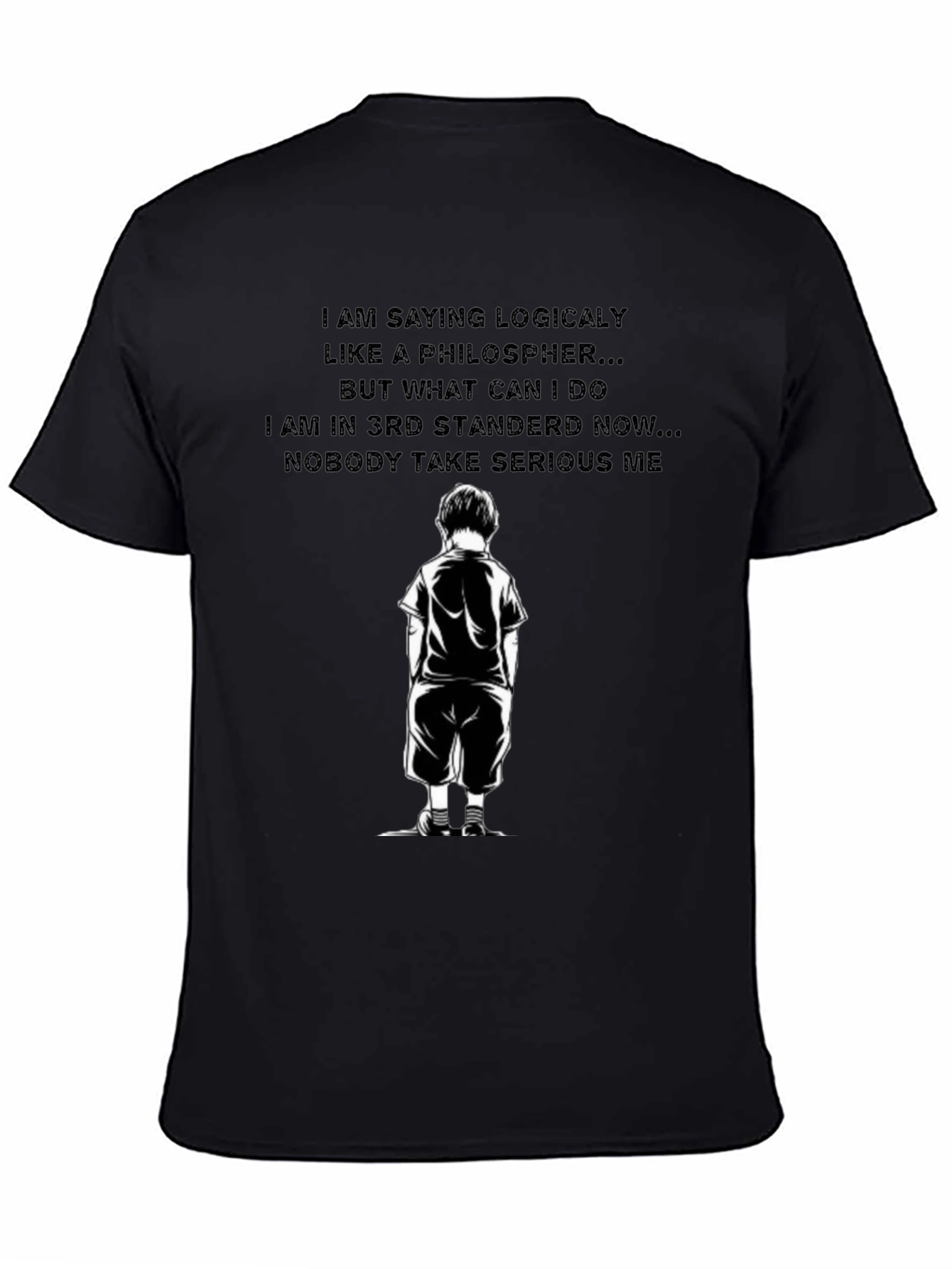 Philosopher Kid Black T-Shirt