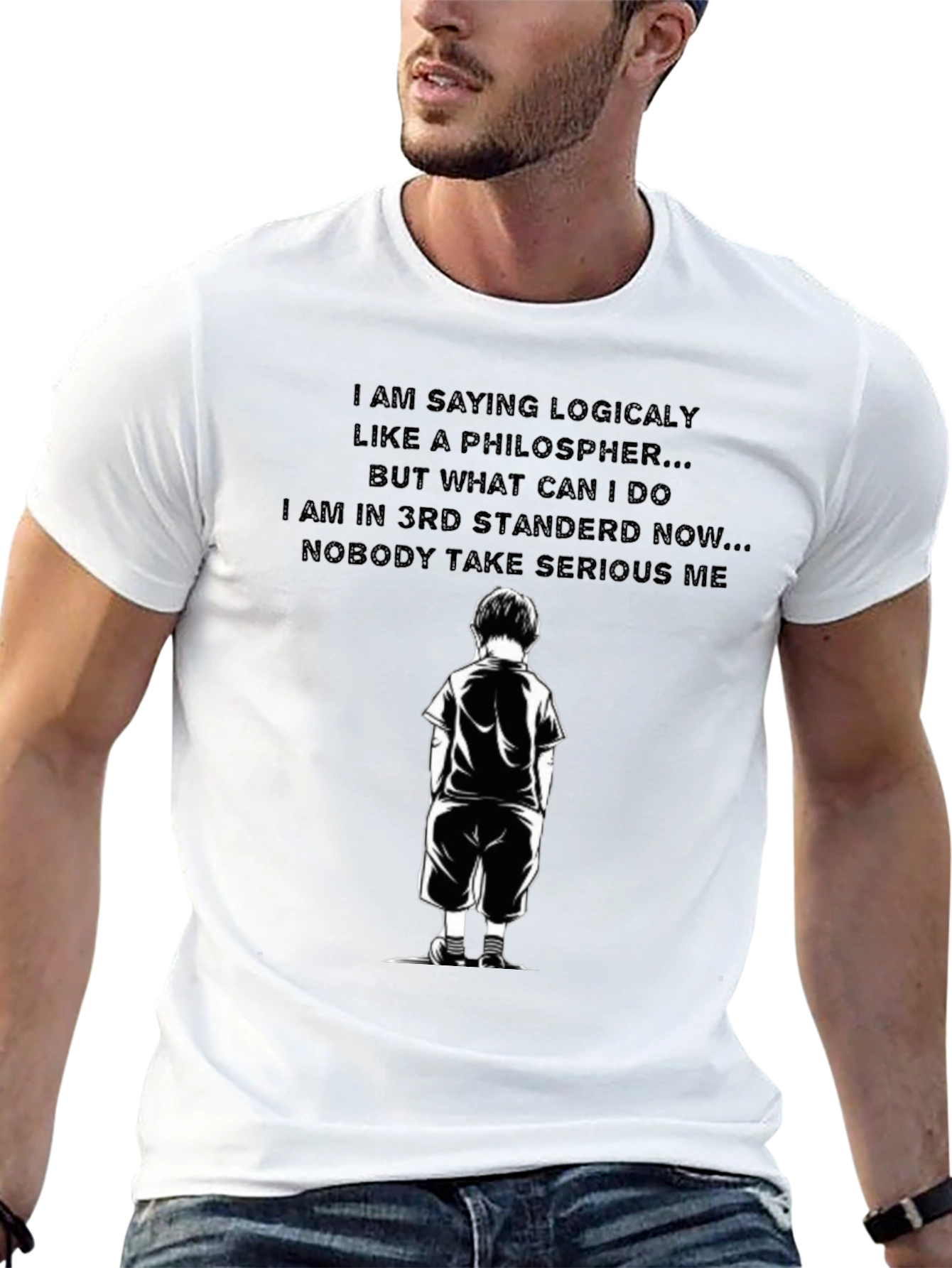 Philosopher Kid Black T-Shirt
