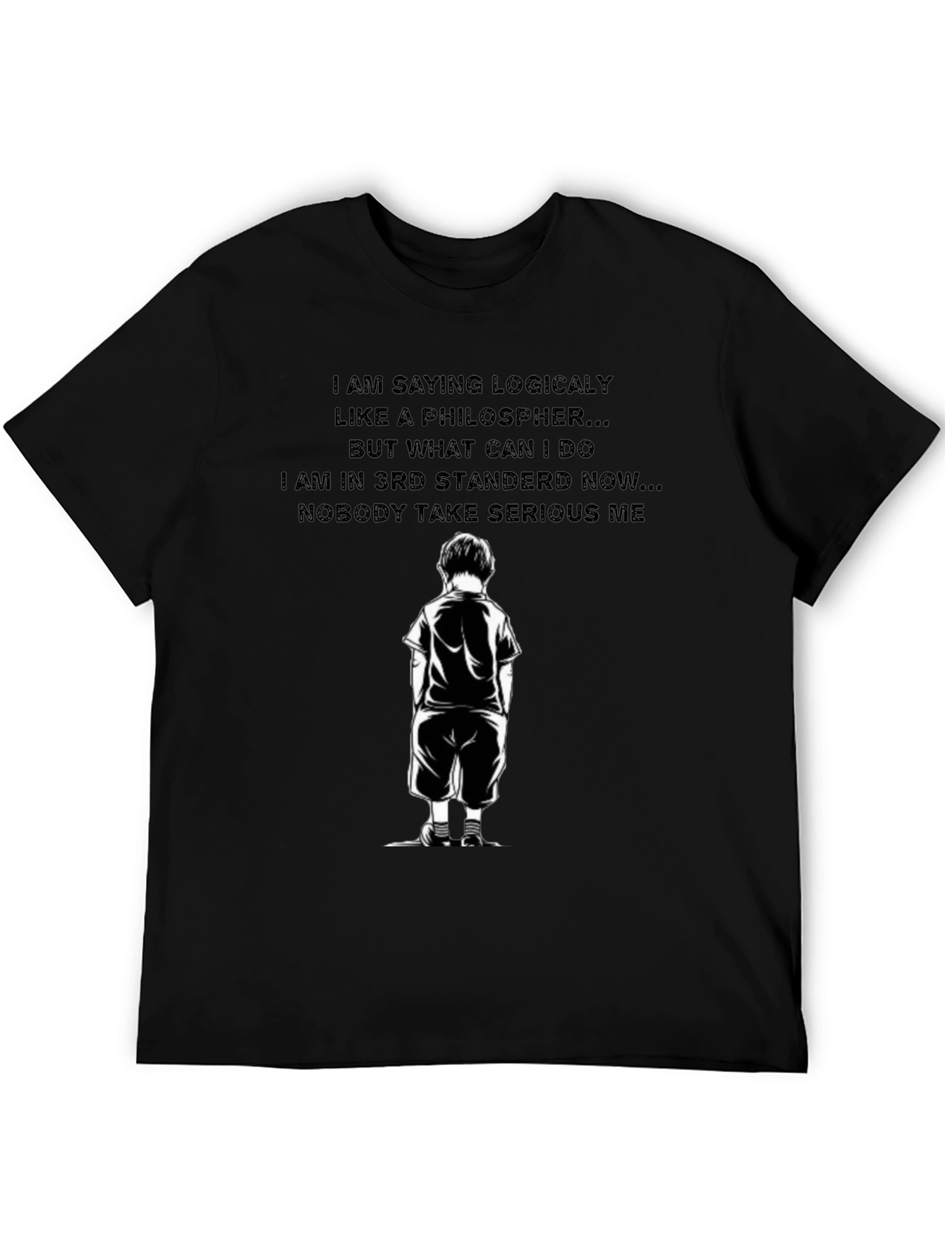 Philosopher Kid Black T-Shirt