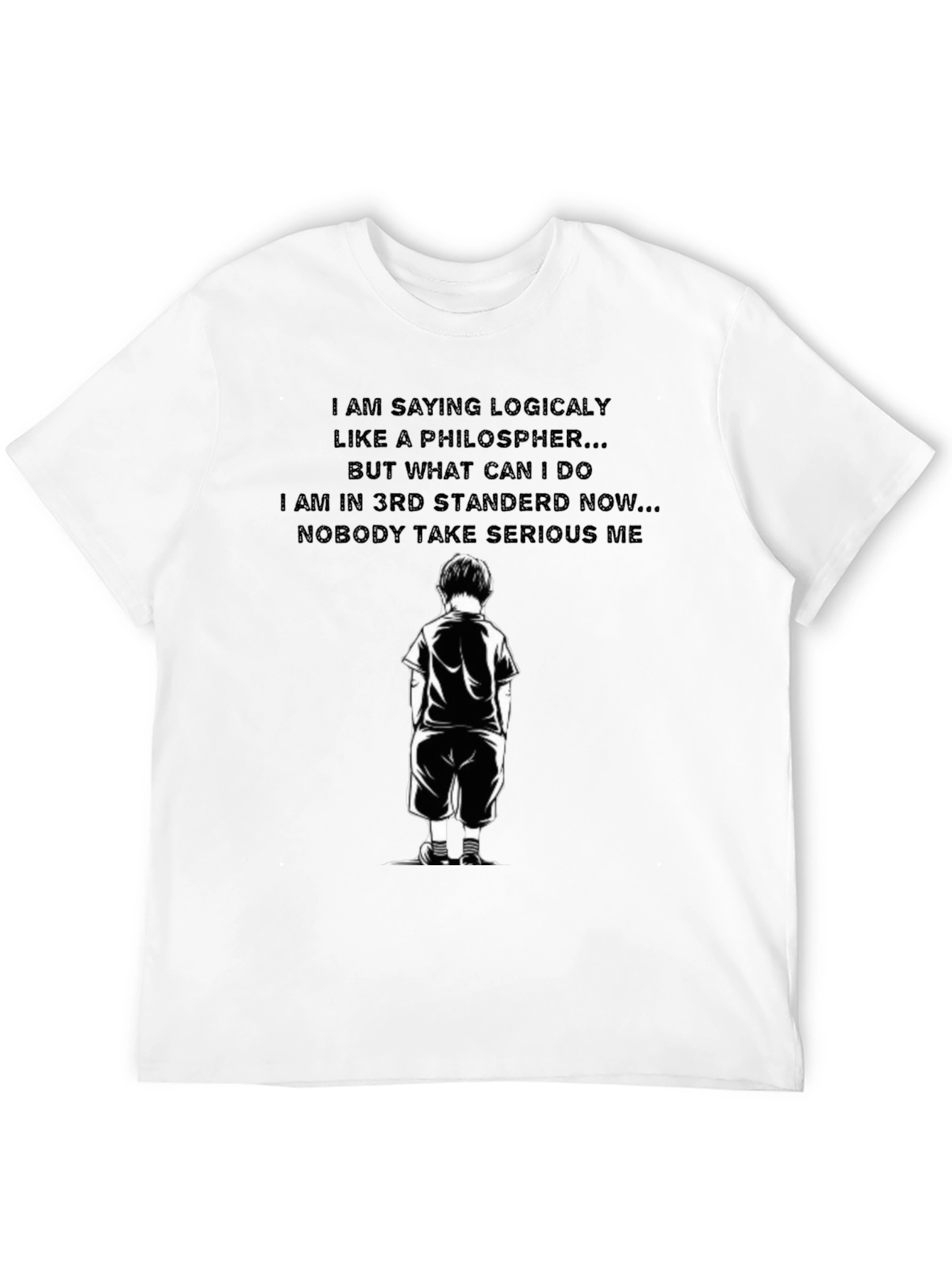 Philosopher Kid Black T-Shirt