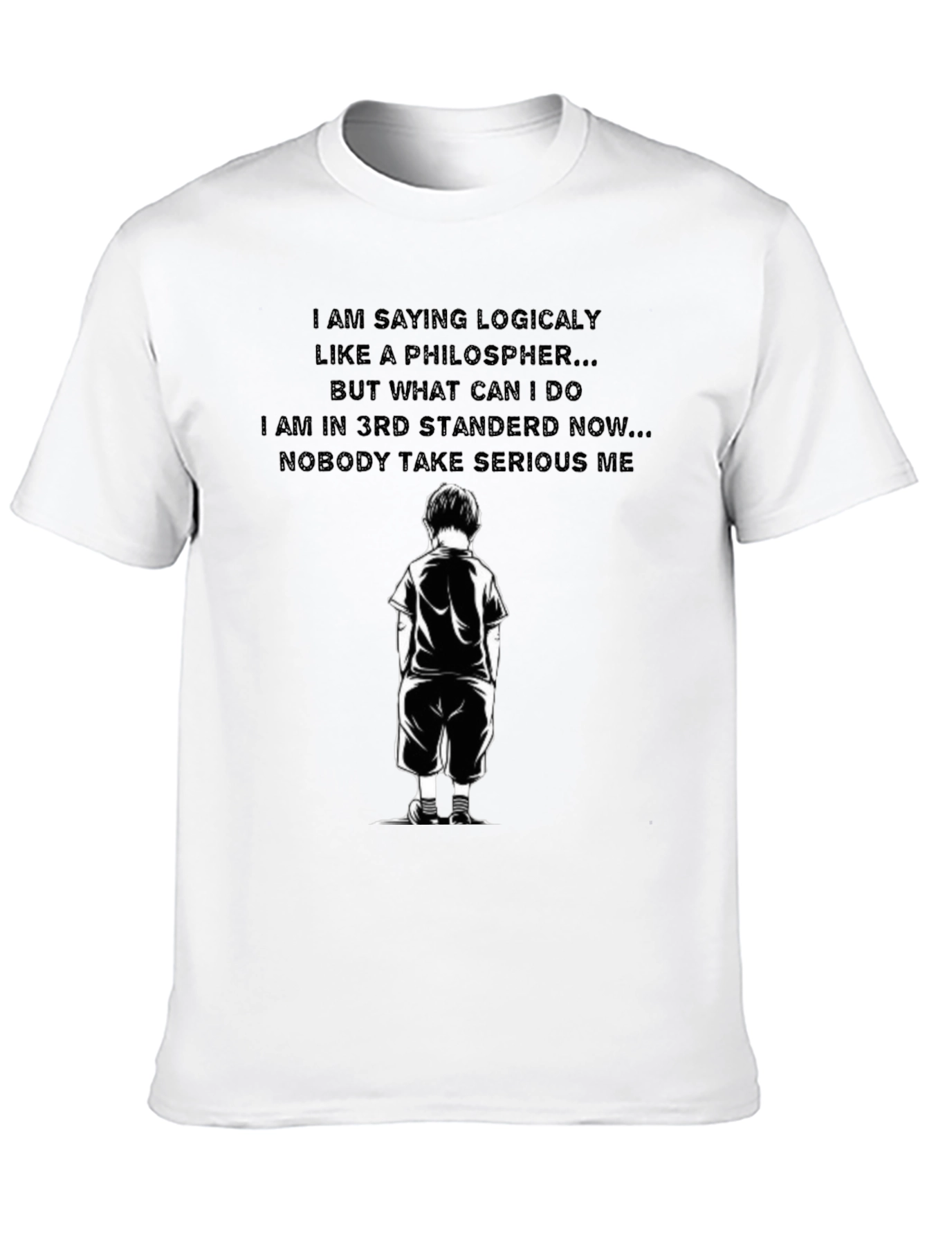 Philosopher Kid Black T-Shirt