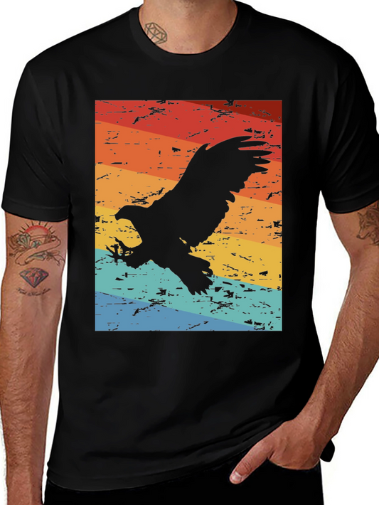 Vintage Eagle Graphic Tee - Retro Style Mens T-Shirt