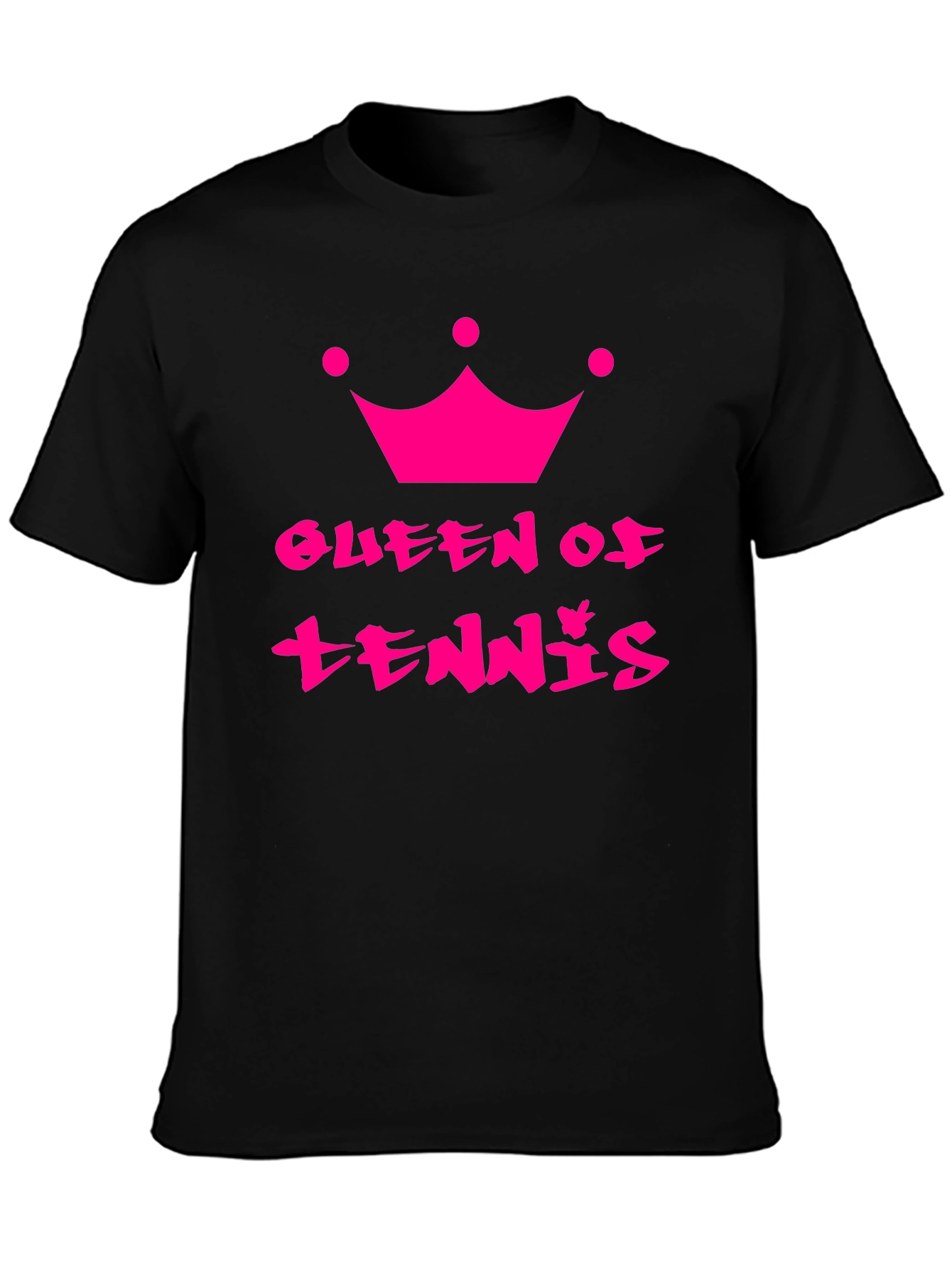 Queen of Tennis Black T-Shirt