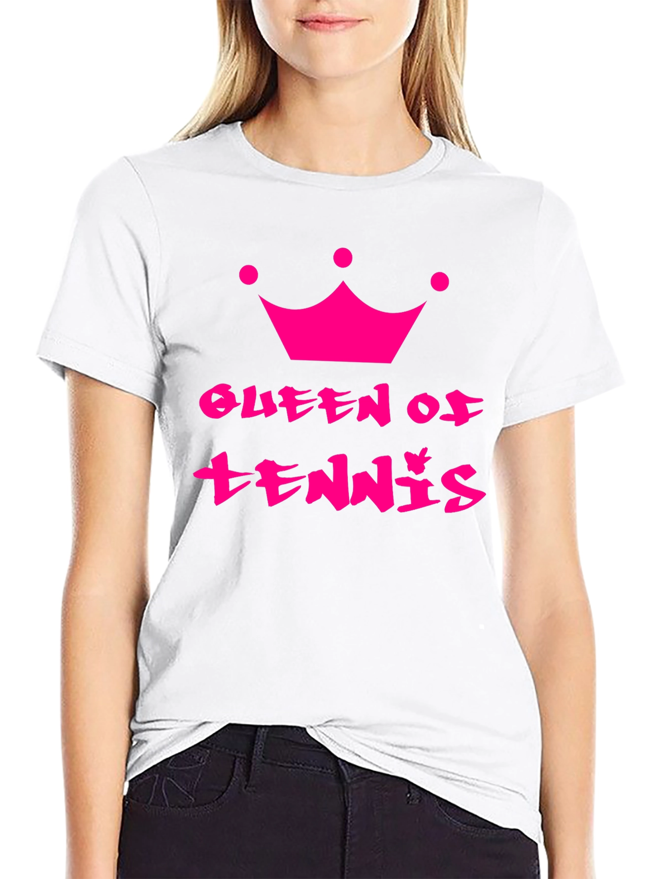 Queen of Tennis Black T-Shirt
