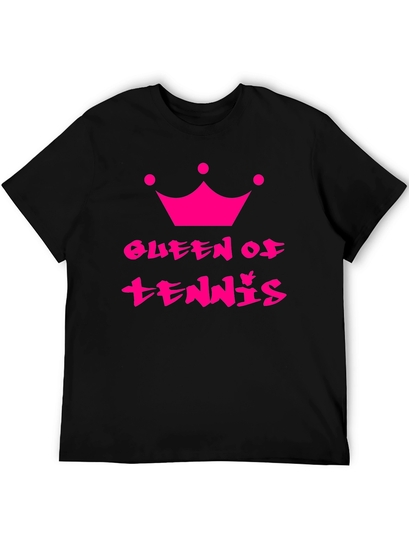Queen of Tennis Black T-Shirt