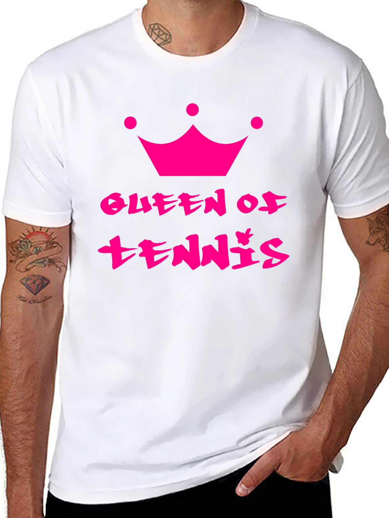 Queen of Tennis Black T-Shirt