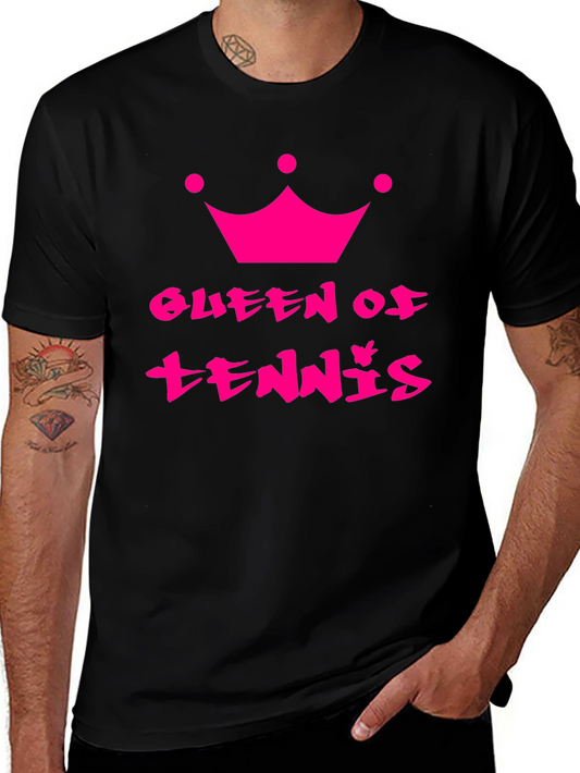 Queen of Tennis Black T-Shirt