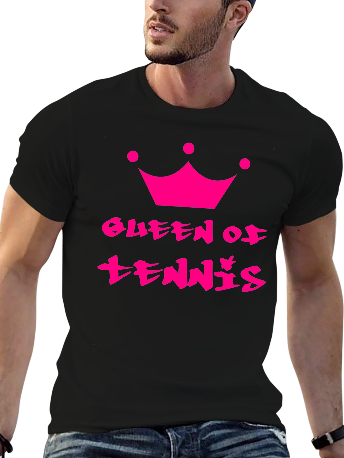 Queen of Tennis Black T-Shirt