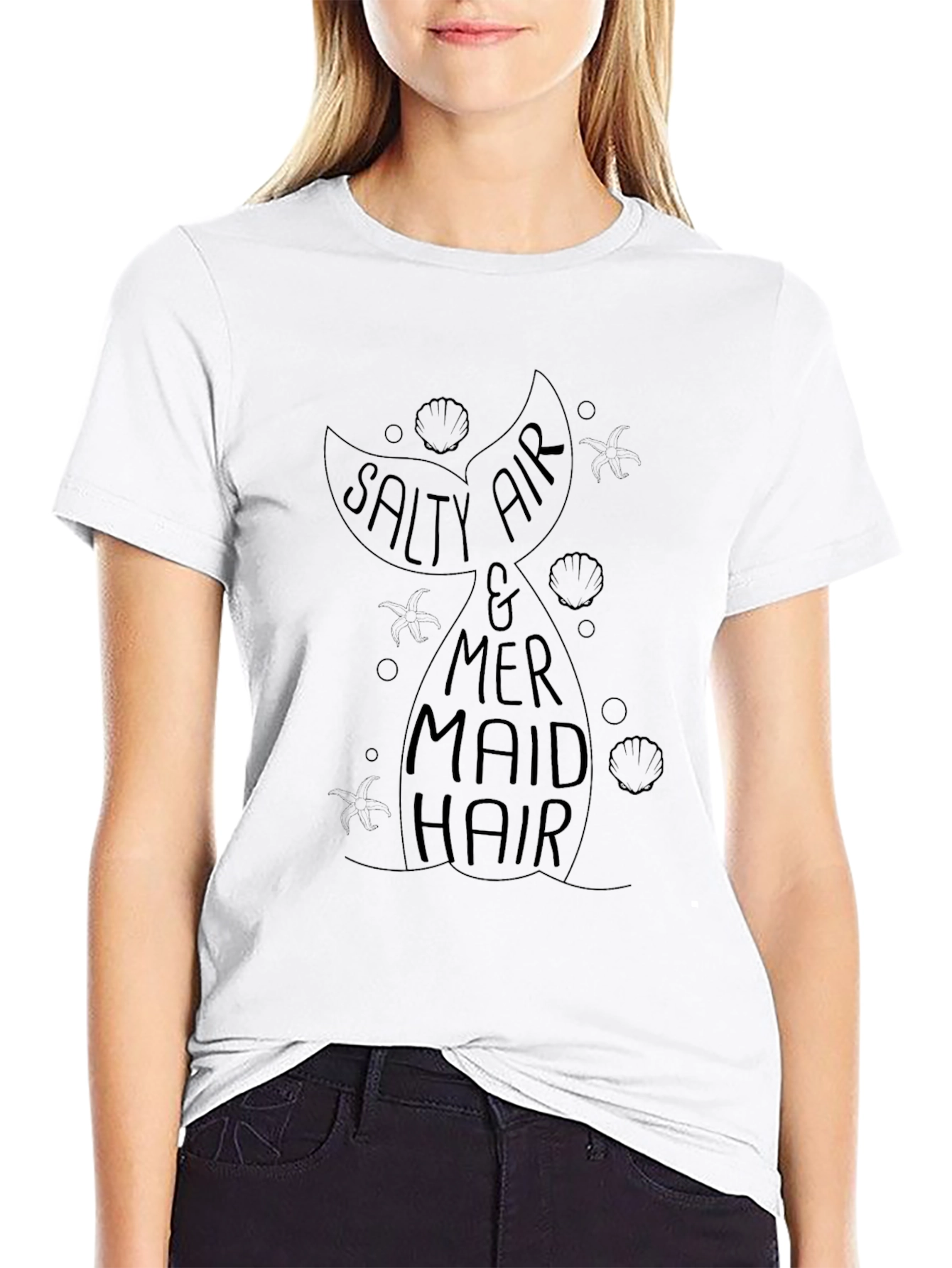 Salty Air Mermaid Hair Graphic T-Shirt