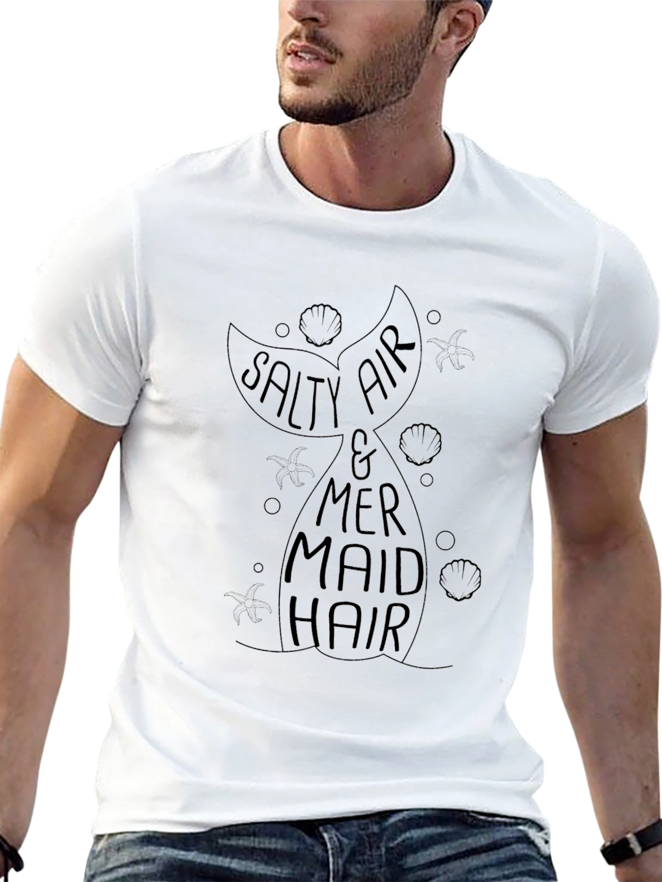Salty Air Mermaid Hair Graphic T-Shirt