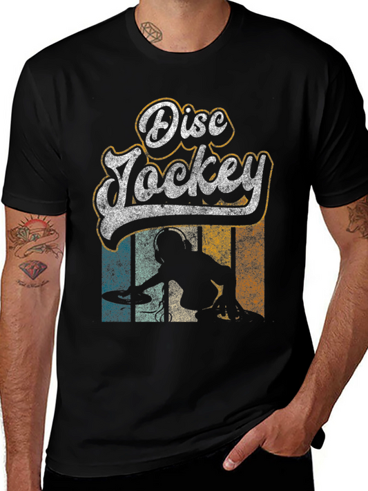 Retro Disc Jockey Graphic Tee - DJ Music Lover Shirt