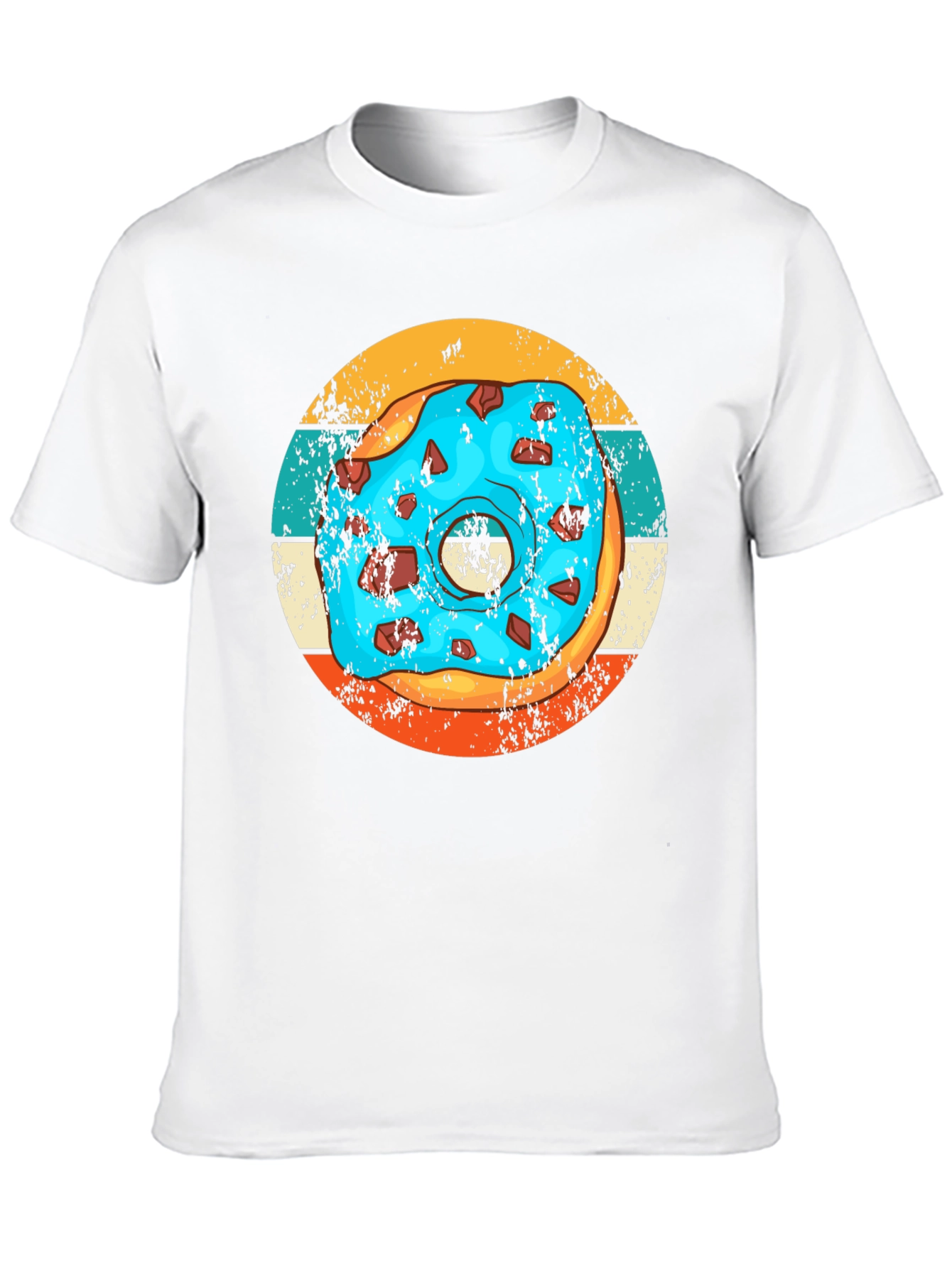 Retro Donut Graphic Tee - Unique Black T-Shirt