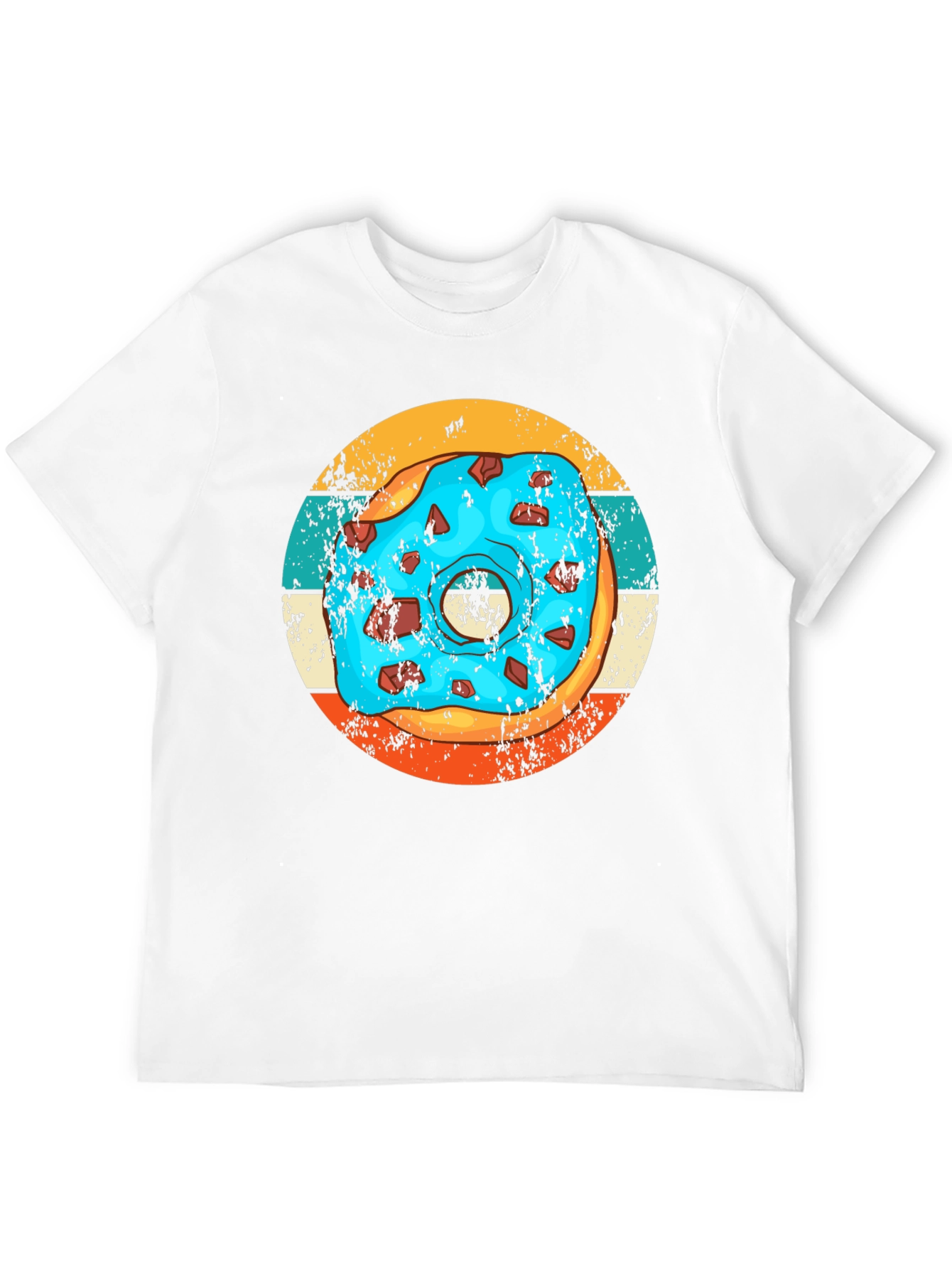 Retro Donut Graphic Tee - Unique Black T-Shirt