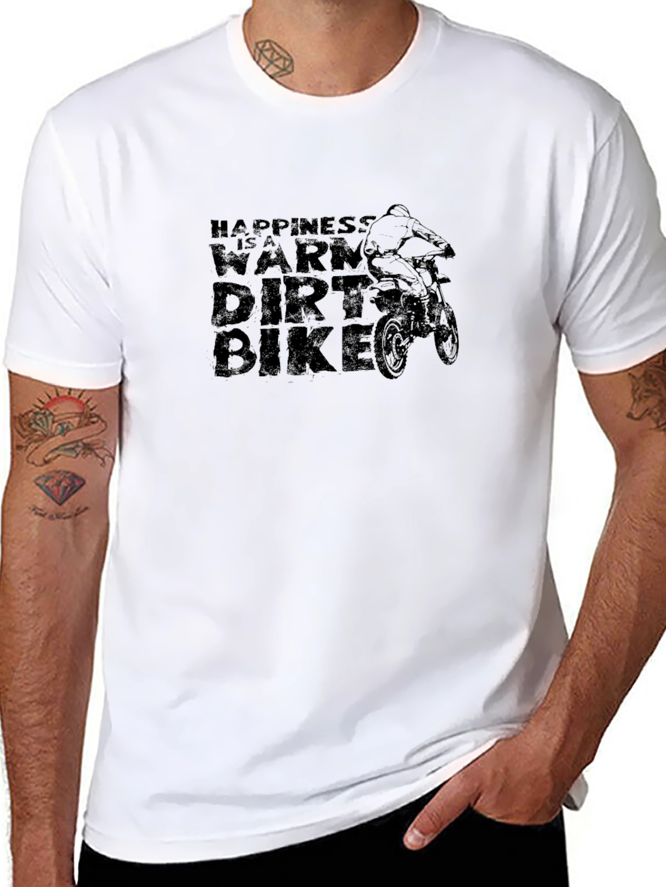 Happiness is a Warm Dirt Bike Graphic T-Shirt