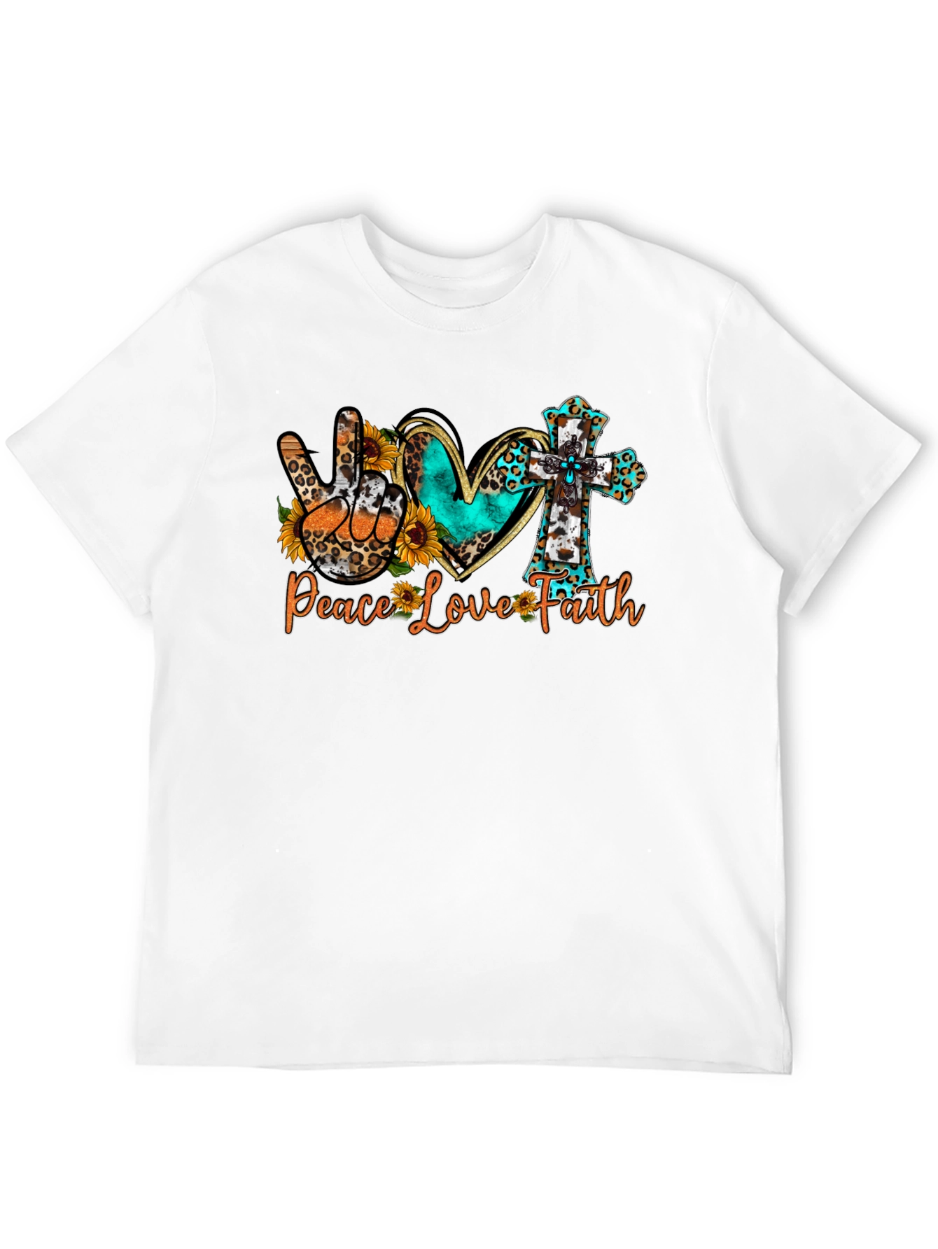 Peace Love Faith Graphic T-Shirt