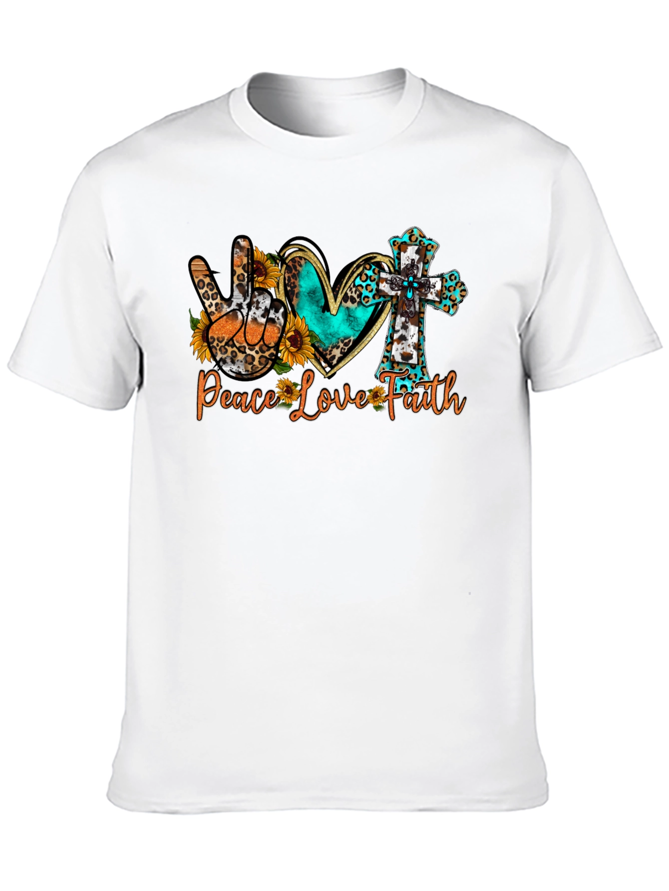 Peace Love Faith Graphic T-Shirt
