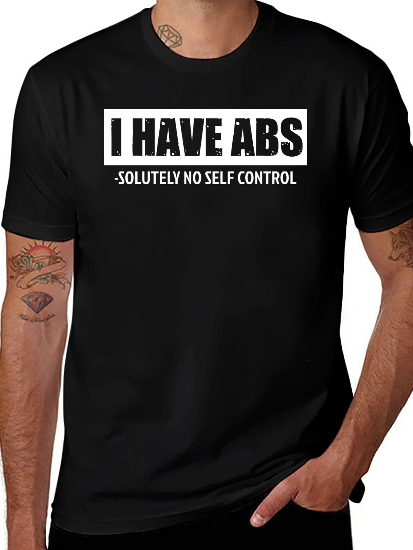 Funny Abs T-Shirt - No Self Control Tee