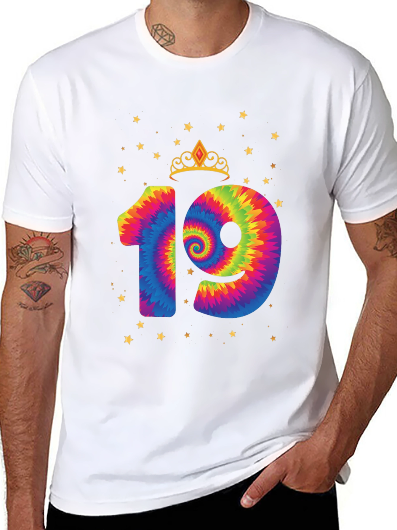 Birthday 19th Tie-Dye T-Shirt